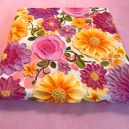 テクスチャーアート 絵画 アートパネル フラワーアート インテリア