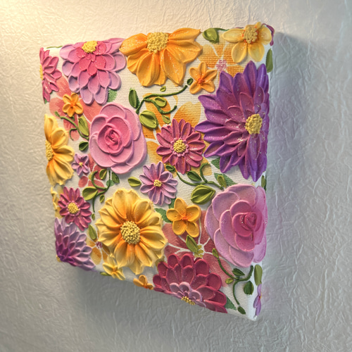 テクスチャーアート 絵画 アートパネル フラワーアート インテリア