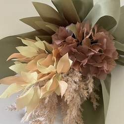 秋色スワッグ リボンのフラワー アートフラワー 秋限定2024 スワッグ