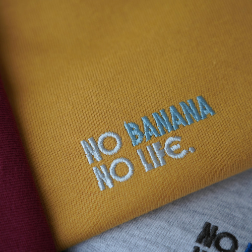 S〜XXLサイズ【マスタードイエロー】NO BANANA NO LIFE. カラーロンT T