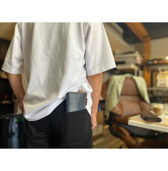 栃木レザー 長財布 名入れ 対応可 本革 手縫い ギフトBOX付 プレゼント Polilavo 4枚目の画像