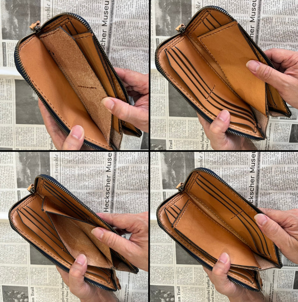 栃木レザー 長財布 名入れ 対応可 本革 手縫い ギフトBOX付 プレゼント Polilavo 2枚目の画像