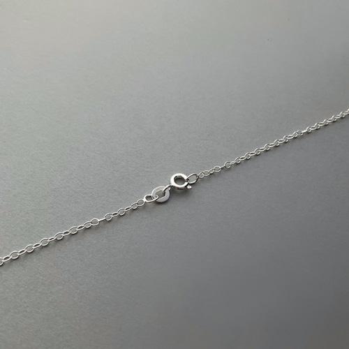 ドロップモチーフペンダント ロングネックレス シルバー925 ユニ