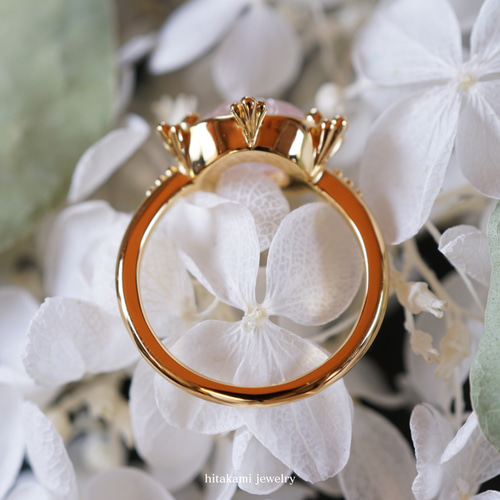 SV / YGメッキ ピンクトルマリン リング【花の宝石】 指輪・リング