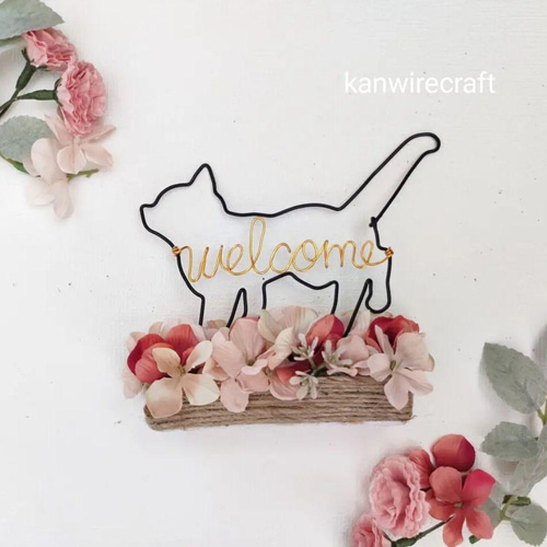 ワイヤークラフト ワイヤーアート チワワ アクセサリー 名入れ フック