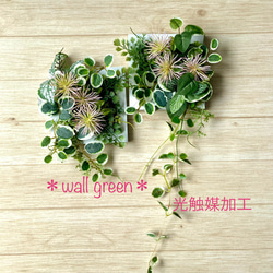 光触媒加工ウォールグリーン　フェイクグリーン壁掛け♡ビビットピンクハイビスカス他 光触媒 人工観葉植物 ウォールグリーン フェイクグリーン 壁掛け
