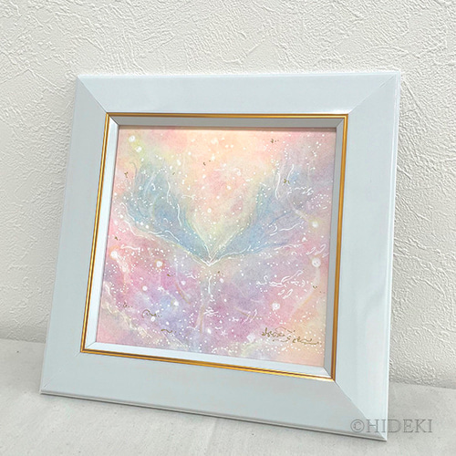 天使画『あおいつばさの天使』パステルアート 絵画 HIDEKI 通販