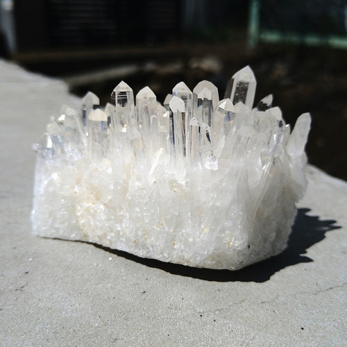 約67×34mm 水晶 クラスター 原石 浄化 天然石置物・天然石インテリア 