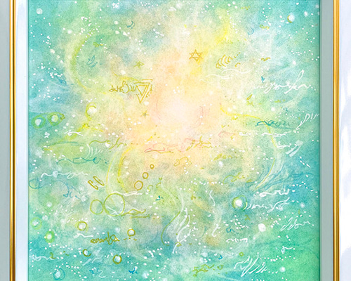 光！【パステル画　原画】 抽象画ヒーリングパステルアート『光のダンス』パステル画 絵画