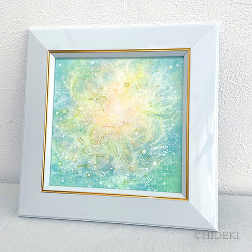 抽象画ヒーリングパステルアート『光のダンス』パステル画 絵画