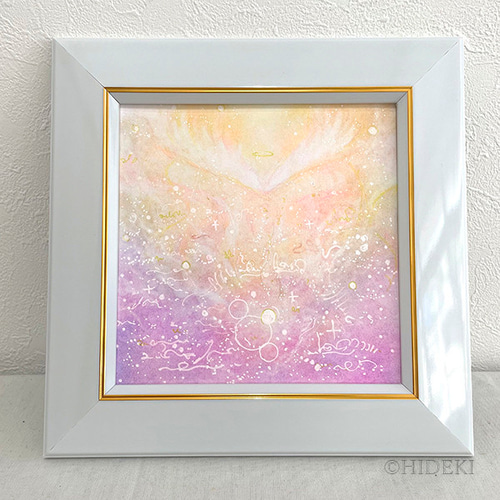 ヒーリングパステルアート『いやしの光』天使のパステル画 絵画 HIDEKI