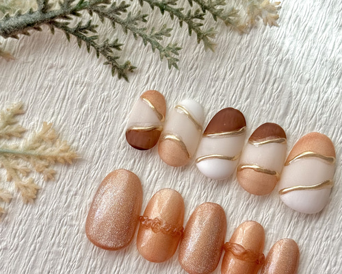 kotoff ネイルチップ❀ニュアンスネイル、マットネイル、マグネット