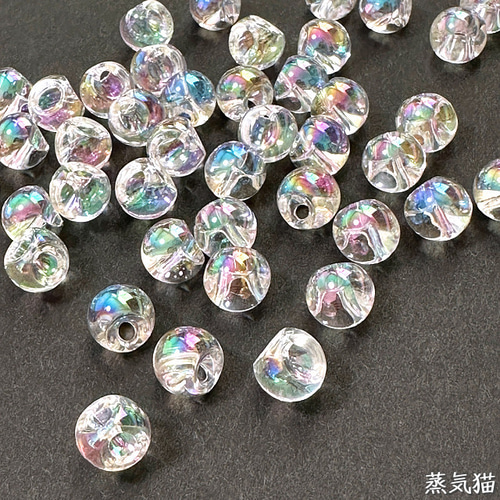 虹色チェコビーズのチャーム　ハンドメイドアクセサリーパーツ チェコビーズのチャーム ハンドメイドアクセサリーパーツ - メルカリ