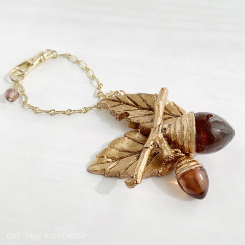 どんぐりチャーム　6個 楕円　シックver.8 どんぐりチャーム 6個 楕円 ① どんぐりチャーム 6個 楕円 シックver.8