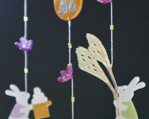 卓上ミニモビール・うさぎのお月見 モビール atelier-hiwa 通販