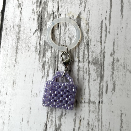 ビーズのミニバッグのアンブレラマーカー（薄紫） その他雑貨 Rosier