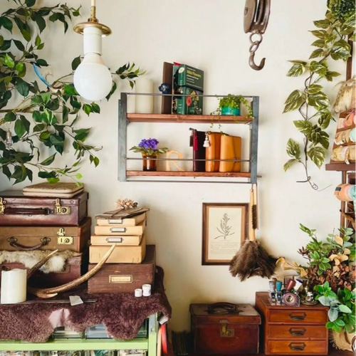 壁掛けラック ブックラック ウォールシェルフ アイアン家具