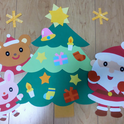 壁面飾り　壁面装飾　誕生日　お祝い　イベント　クリスマス　トイトレにも ☆壁面飾り 標準サイズ （横80cm※サイズ変更可能）「クリスマスの夜に