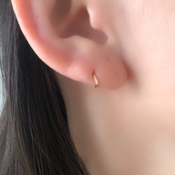 k18】片耳ドリッピンチェーンピアス キャッチレス キャッチなし ピアス