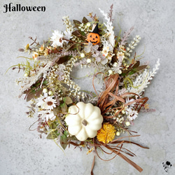 専用＊Halloween＊ミニパンプキン＆オリーブ　ナチュラル フェイクリース f605e39ed0fed66428746a2c424e47