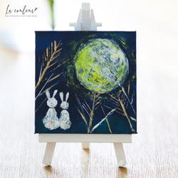 原画】抽象画 ミモザ 約273×220mm（F3サイズ） キャンバス 送料無料