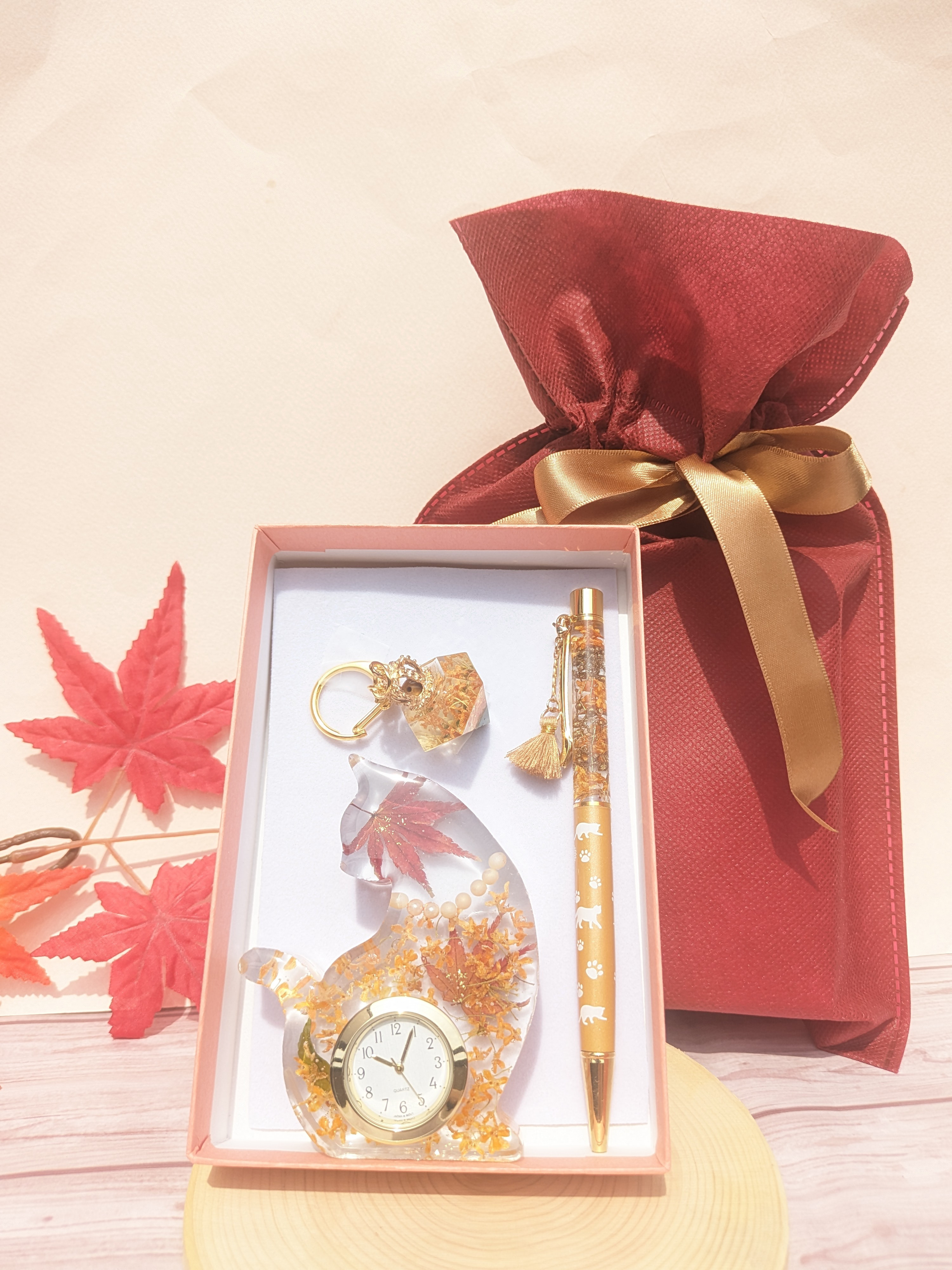 金木犀入り　猫時計　トリプルセット　秋限定2025　　誕生日　お祝いに 4,865円