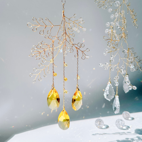 さーちん様♡*.スワロフスキー♡ガーランド.。.:*☆♡*.+サンキャッチャー スワロフスキー✽pink✽サンキャッチャー(スタンド付き) | iichi 日々