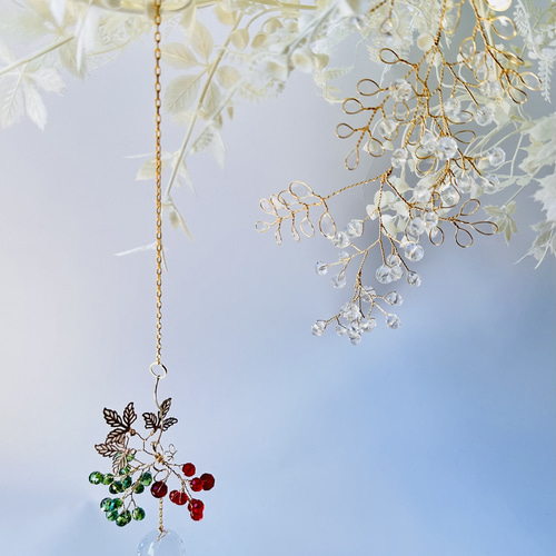 心ときめくきらめき〜ミモザの雫ガーランドジュエルサンキャッチャー