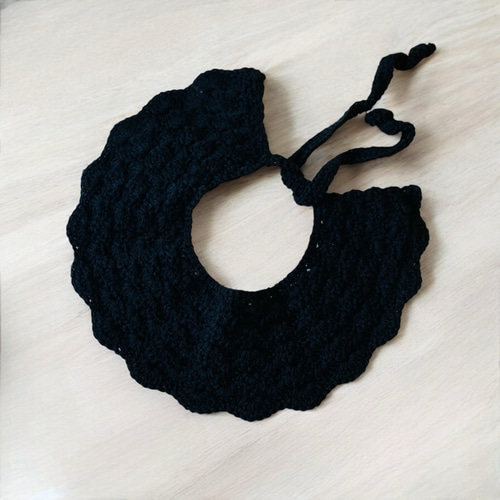 Halloween2024 つけ襟 スタイ 編み物 毛糸 ハロウィンデザイン タイプF