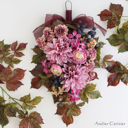 5.秋色スワッグ 特集掲載】送料無料 ｽﾜｯｸﾞ～autumn colors～ スワッグ Lilymayworks