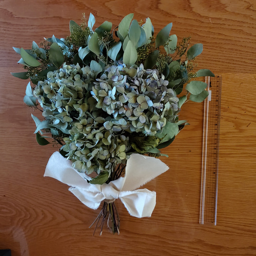 紫陽花とユーカリのグリーンスワッグ | le petit bonheur