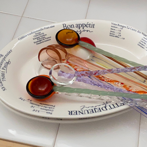 カラフルガラススプーン カトラリー ann.n design 通販 18251807