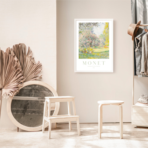 額装済/View at Rouelles/クロード モネ/ポスター/インテリア 額装済