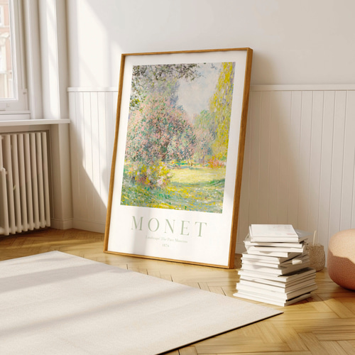 クロード・モネ 風景画 グリーン アートポスター インテリアアート The
