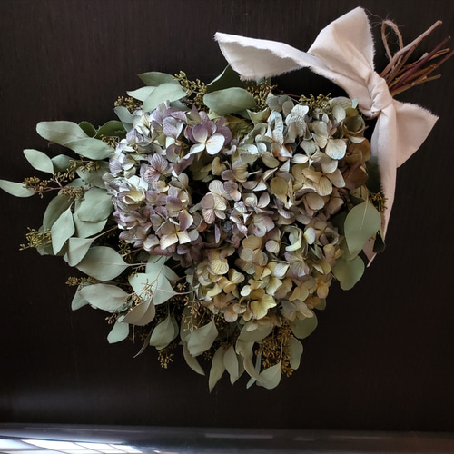 お歳暮・冬ギフト特集2025 No.2 紫陽花とユーカリのスワッグ スワッグ 通販 ROSE GREEN フラワー・リース