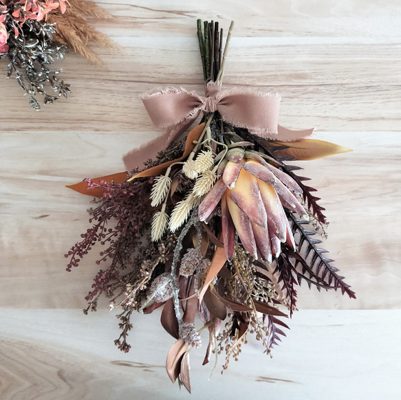 秋色 プロテア アンティーク ナチュラル スワッグ 定形外送料無料