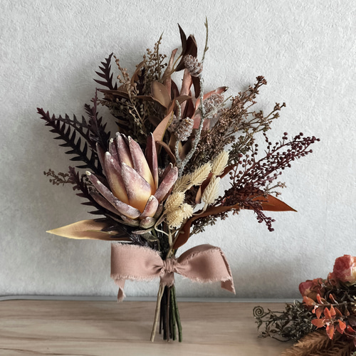 秋色　プロテア　アンティーク　ナチュラル　スワッグ 秋色 プロテア アンティーク ナチュラル スワッグ 定形外送料無料