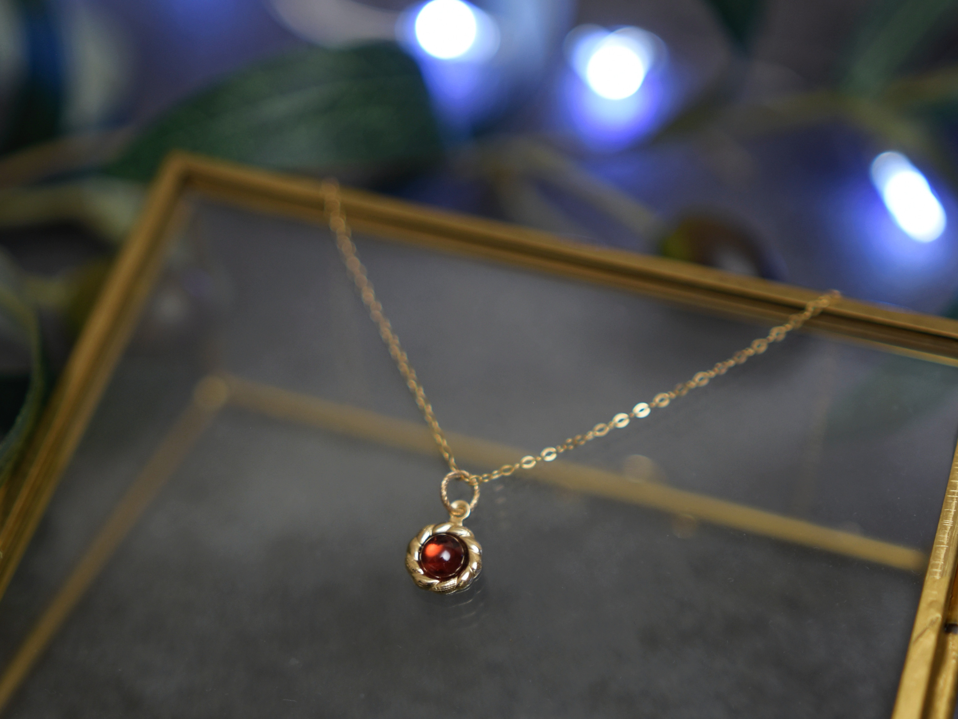 【大人のお菓子】ガーネット 苺　ジャムクッキー ▶︎ 14kgf ネックレス ▶︎ 赤　天然石　冬の誕生石2025