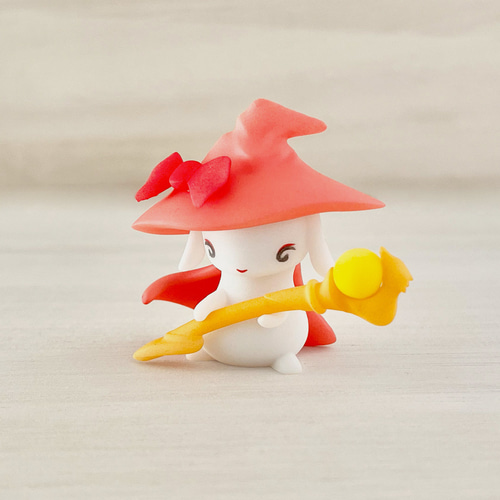 【misen2014さま】vintage ୨୧ 立ち姿の 可愛い 白ウサギさん ひざまずきウサギ魔法を畏れなさい＜魔女様＞【ウサギ かわいい