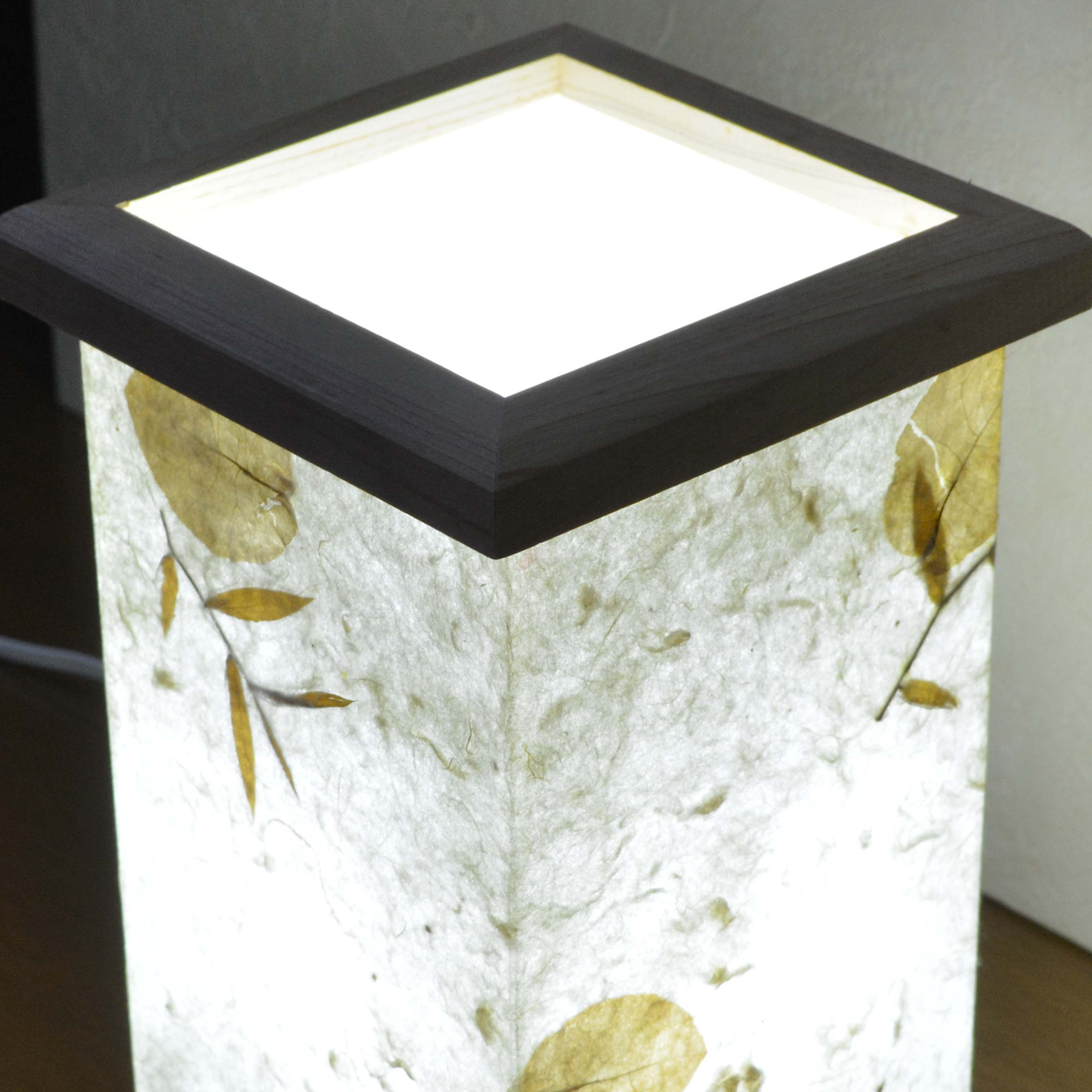 手漉き紙 灯り箱　リーフ 10-2  LED