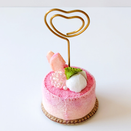 桃ケーキのメモスタンド ※ピンク その他インテリア雑貨 Bonheur Mignon