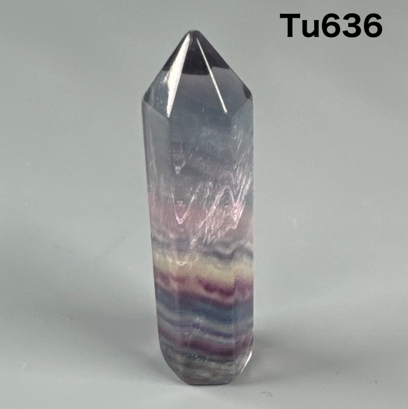 高品質フローライト ポイント Tu636 天然石 pinky 通販 18252075