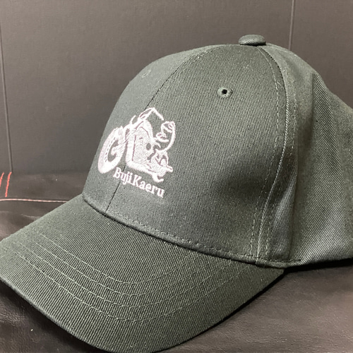 バイクに乗るカエル刺繍マークキャップ キャップ さーちゃんの