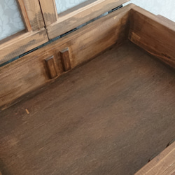 レトロ調な駄菓子ケース風木箱 4枚目の画像