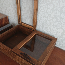 レトロ調な駄菓子ケース風木箱 5枚目の画像