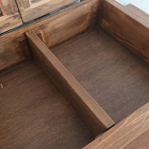 レトロ調な駄菓子ケース風木箱 棚・シェルフ・ラック wood works レトロ調な駄菓子ケース風木箱 棚・シェルフ・ラック wood works