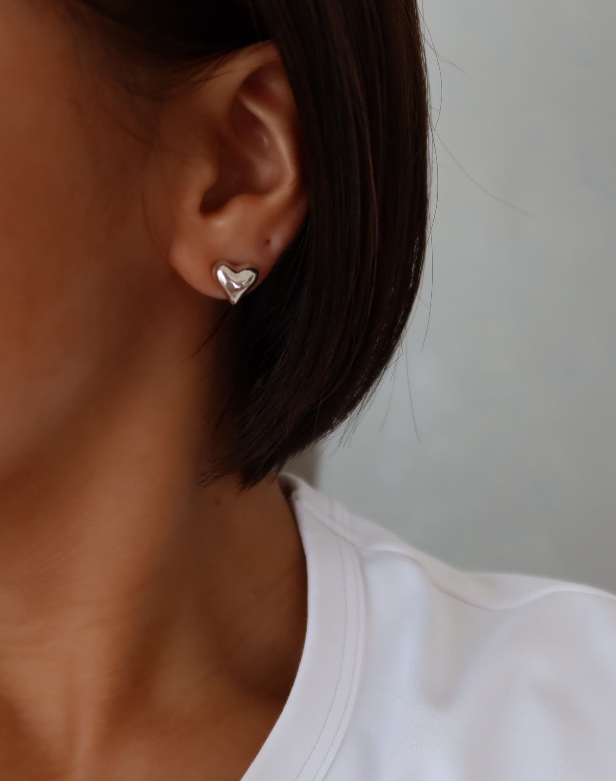 ハート　直ピアス　スタッドピアス　ハートピアス