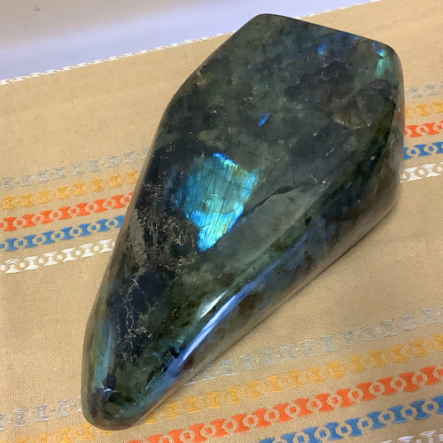 前世の記憶、魂の学び】超特大サイズ！天然石 ラブラドライト 原石置き物