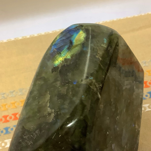 前世の記憶、魂の学び】超特大サイズ！天然石 ラブラドライト 原石置き物