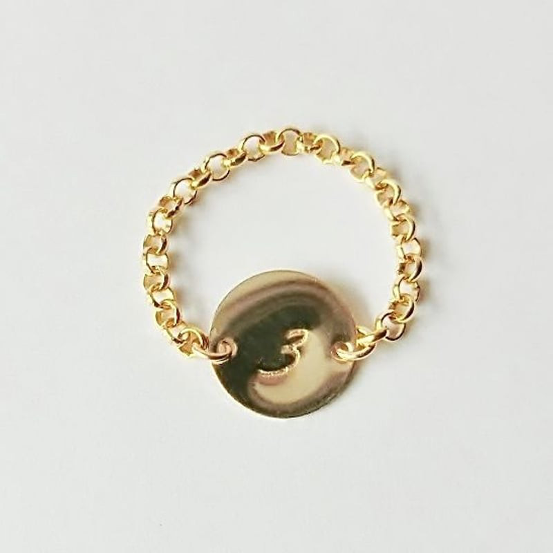 数字(ナンバー)プレートチェーンリング